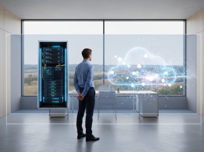 Fizinis serveris vs. debesis: Kuris sprendimas Jūsų verslui tinka labiausiai 2026 m.? - Hero Image - Čia prasideda tikroji IT pagalba