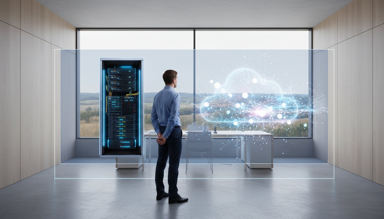 Fizinis serveris vs. debesis: Kuris sprendimas Jūsų verslui tinka labiausiai 2026 m.? - Hero Image - Čia prasideda tikroji IT pagalba